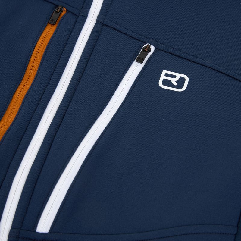 Férfi pulóver ORTOVOX Fleece Grid Hoody deep ocean 3