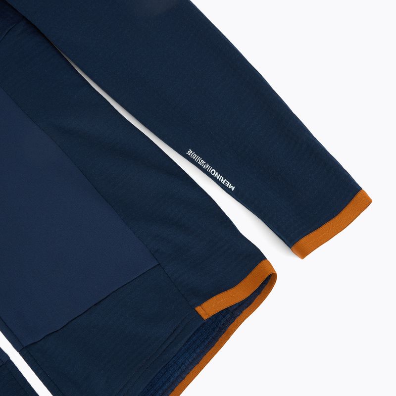 Férfi pulóver ORTOVOX Fleece Grid Hoody deep ocean 4