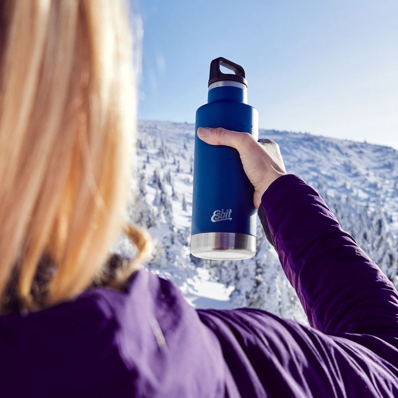 termikus palack Esbit Sculptor Stainless Steel Insulated Bottle "Standard Mouth" 750 ml polar blue 7