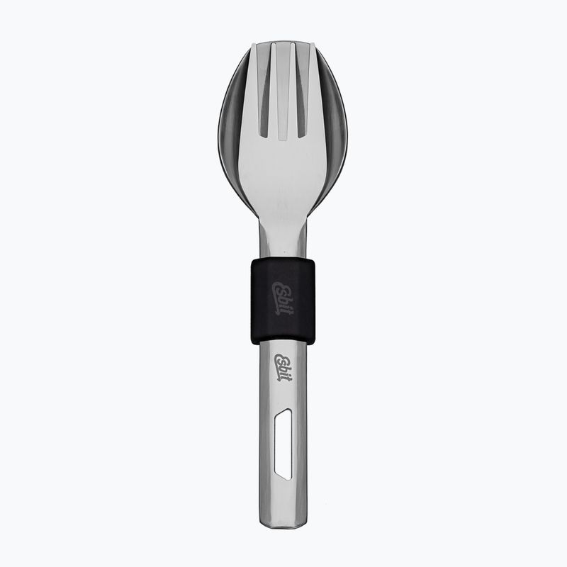 Esbit Stainless Steel Food Jug 500 ml black ételhordó evőeszközökkel 8