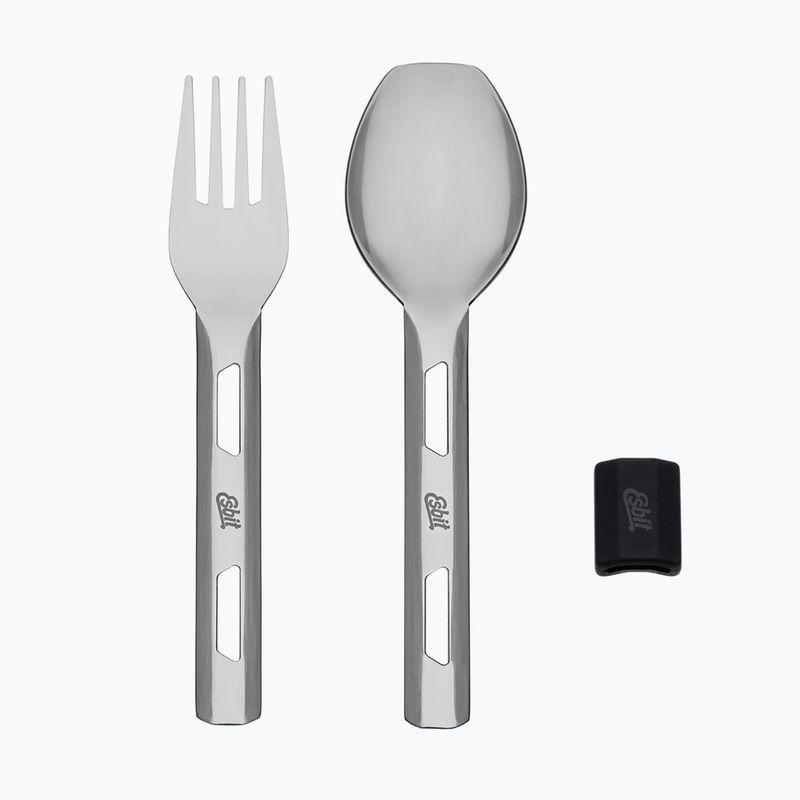 Esbit Stainless Steel Food Jug 500 ml black ételhordó evőeszközökkel 10