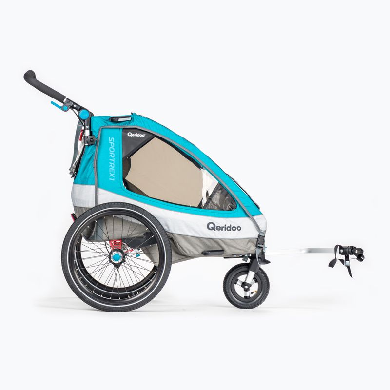 Qeridoo Sportrex1 együléses kerékpár utánfutó kék Q-SR1-21-P 3