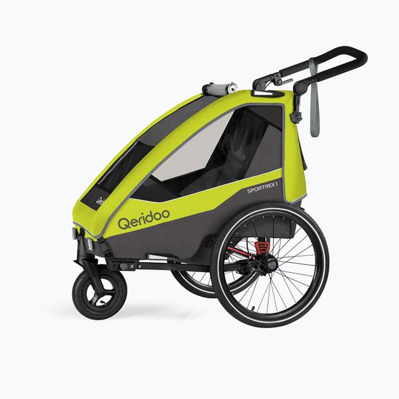 Qeridoo Sportrex 1 LE együléses kerékpár utánfutó sárga Q-SPR1-22-LG
