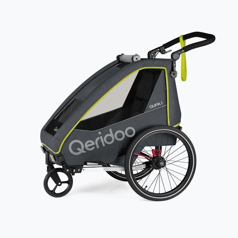 Qeridoo kerékpár utánfutó Qupa 1 lime
