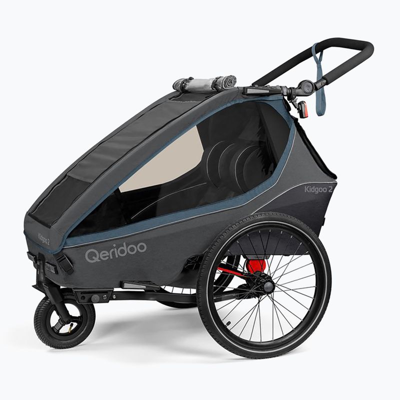 Qeridoo Kidgoo 2 kerékpár utánfutó sötét tengerészkék/kék 3