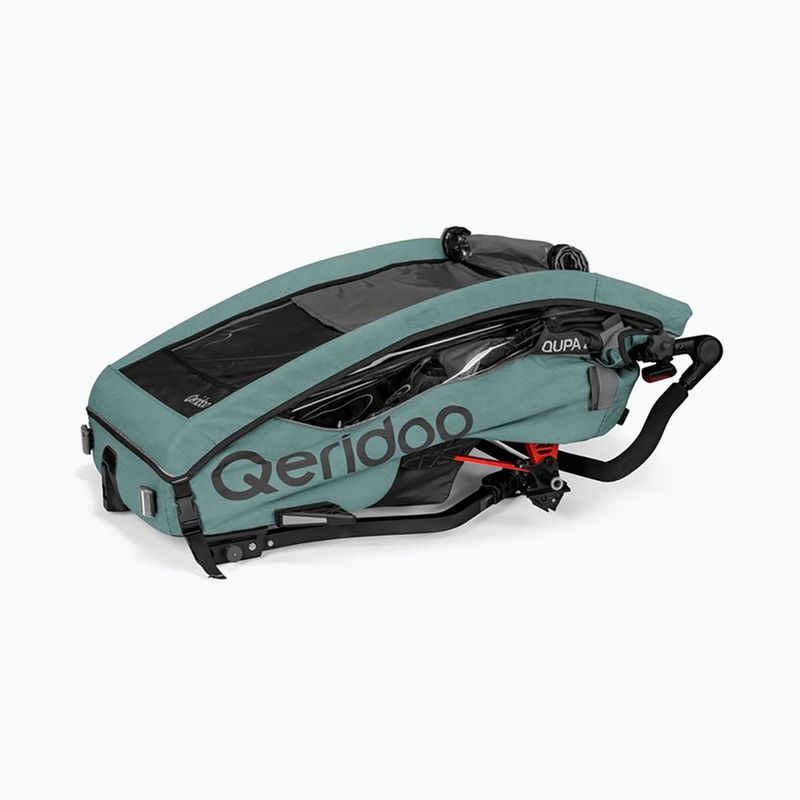 Kétszemélyes kerékpáros utánfutó Qeridoo Qupa 2 mineral blue 5