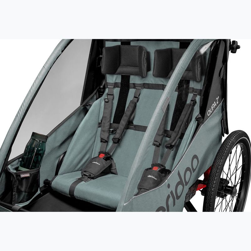 Kétszemélyes kerékpáros utánfutó Qeridoo Qupa 2 mineral blue 6