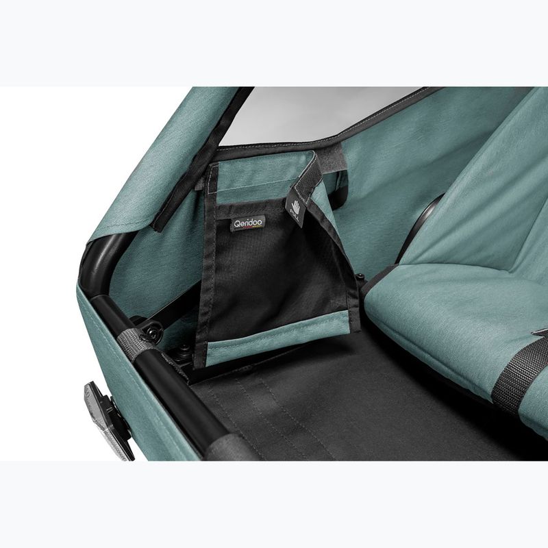 Kétszemélyes kerékpáros utánfutó Qeridoo Qupa 2 mineral blue 8