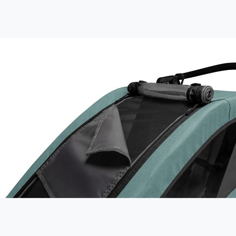 Kétszemélyes kerékpáros utánfutó Qeridoo Qupa 2 mineral blue 10