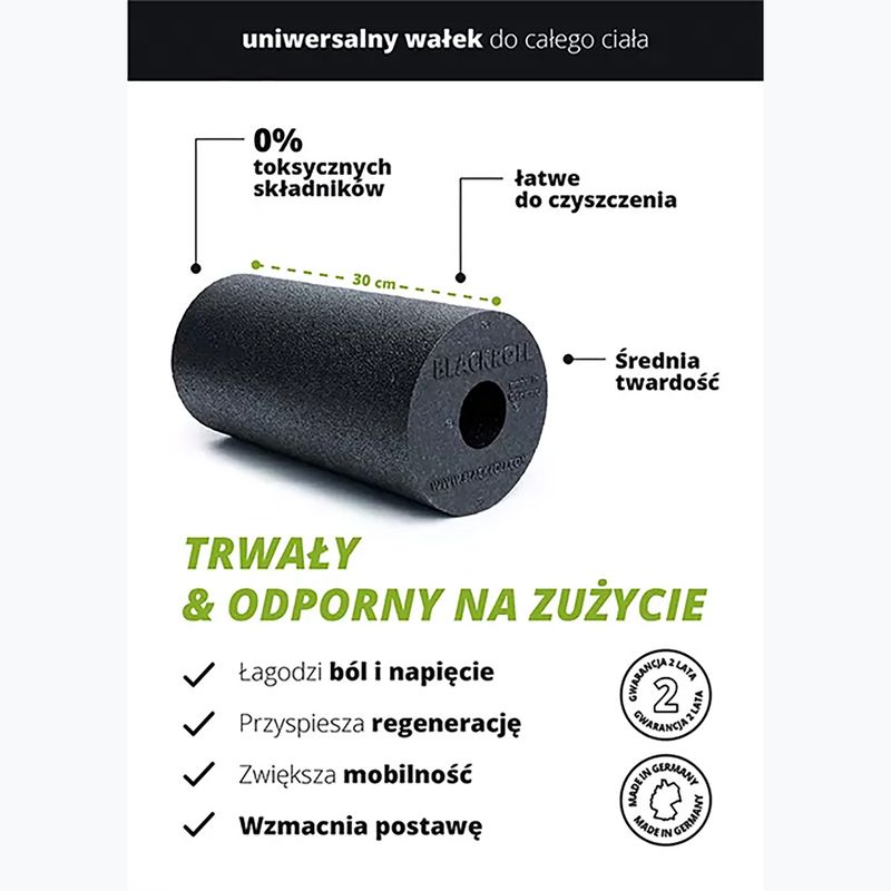 BLACKROLL Standard masszázshenger fekete/fehér/kék 2