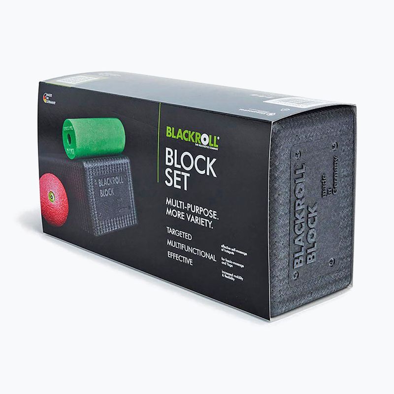 Jóga szett BLACKROLL Block black/ green/ pink 4