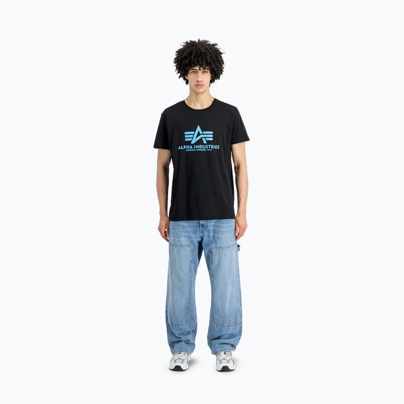 Alpha Industries férfi alap fekete/kék póló pólóing 2