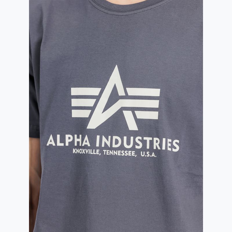 Alpha Industries férfi Basic szürke-fekete póló 4