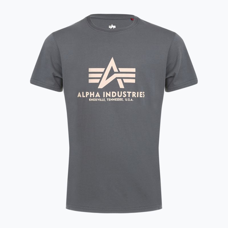 Alpha Industries férfi Basic szürke-fekete póló 5