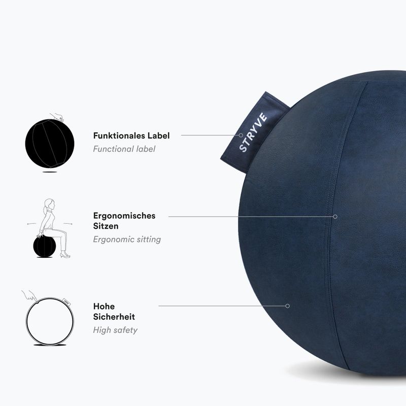Gimnasztikai labda STRYVE Active 70 cm royal blue 5