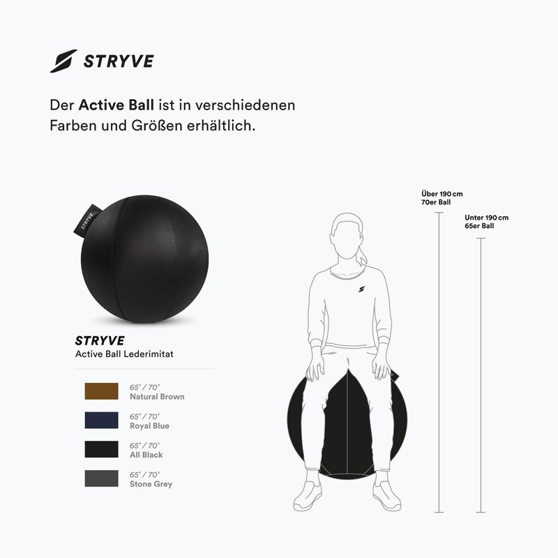 Gimnasztikai labda STRYVE Active 65 cm black 2