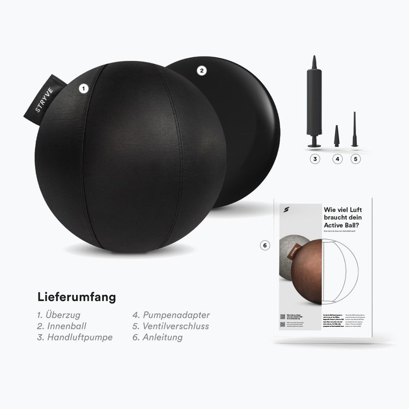 Gimnasztikai labda STRYVE Active 70 cm black 3
