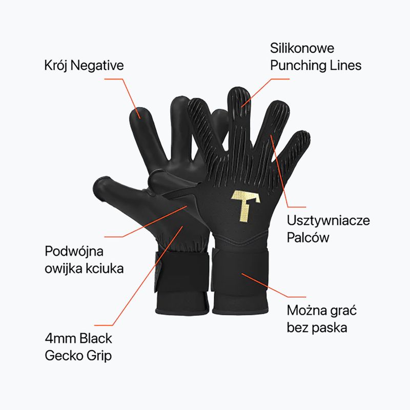 T1TAN Rebel 2.0 kapus kesztyű Black-Out FP fekete 3