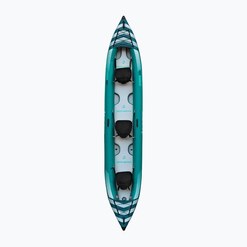 SPINERA Hybris 475 teal/fehér/szürke 3 személyes felfújható kajak 2