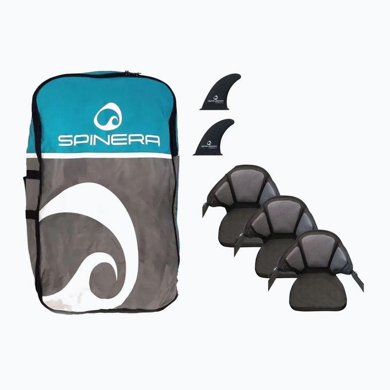 SPINERA Hybris 475 teal/fehér/szürke 3 személyes felfújható kajak 6