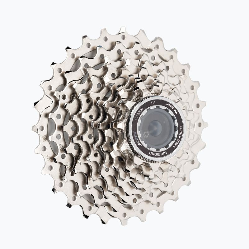 Shimano CS-5700 10 soros kerékpár kazetta 10rz 11-28 ezüst ICS570010128