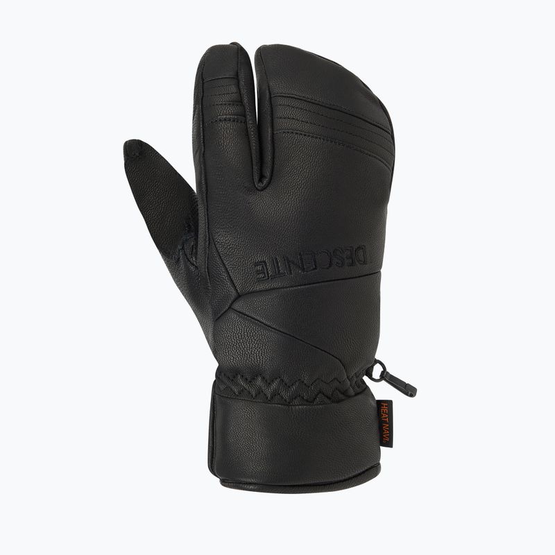 Férfi síkesztyű Descente 3 Finger Leather black 2