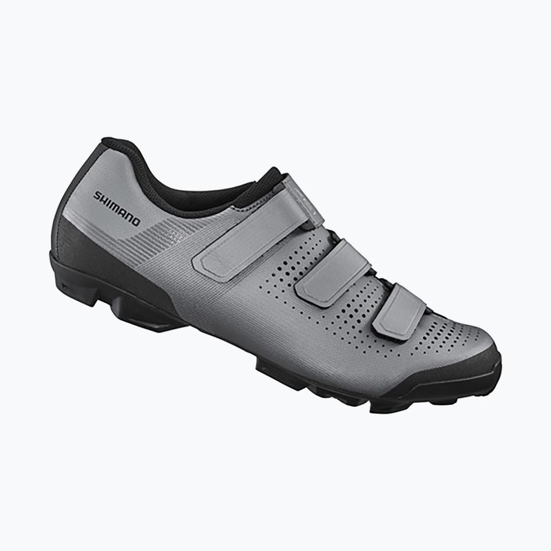 Férfi MTB kerékpáros cipő Shimano SH-XC100 ezüst