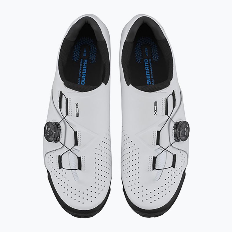 Férfi MTB kerékpáros cipő Shimano SH-XC300 fehér 2