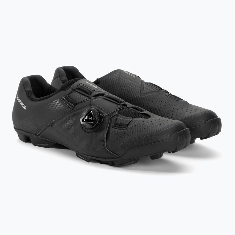 Férfi MTB kerékpáros cipő Shimano SH-XC300 fekete 4