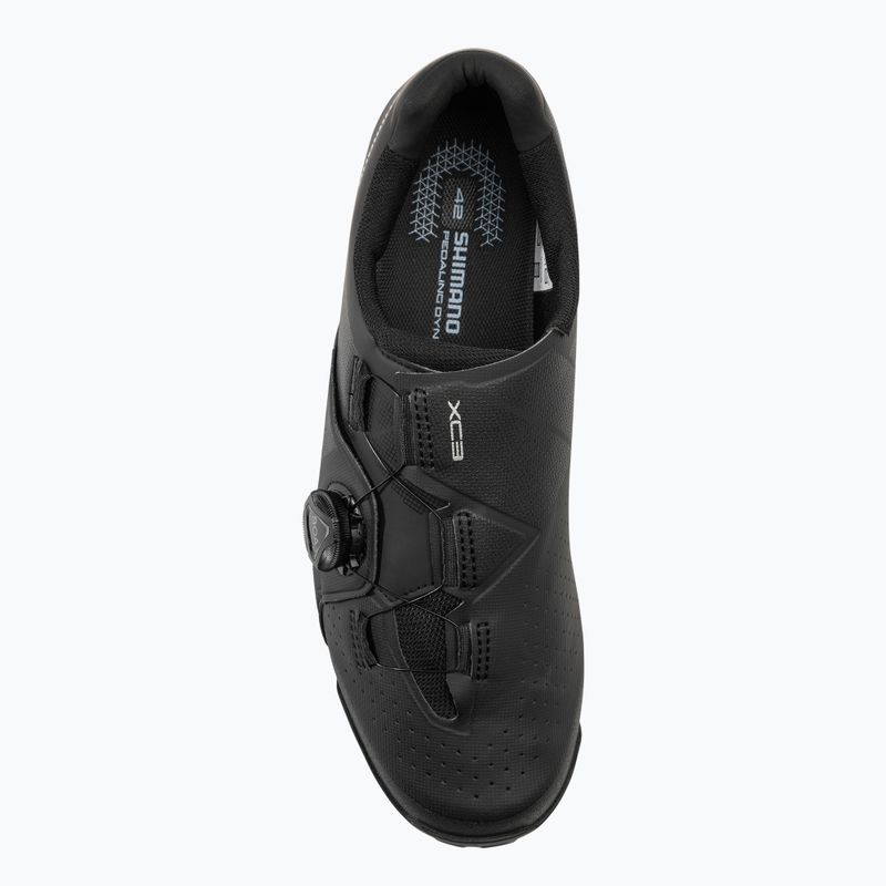 Férfi MTB kerékpáros cipő Shimano SH-XC300 fekete 6