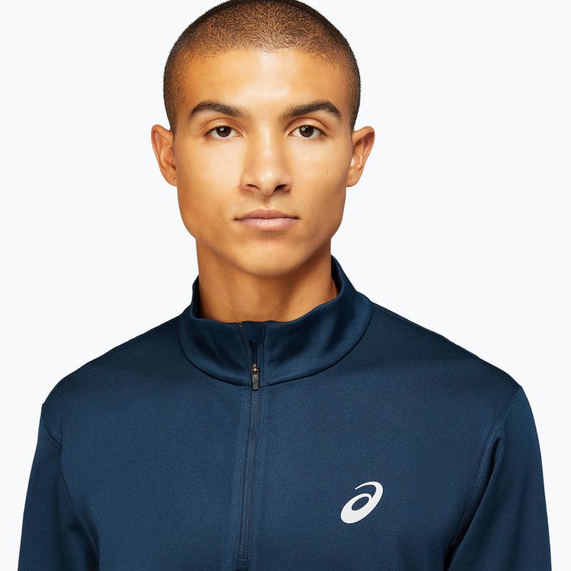 Férfi ASICS Core 1/2 Zip Winter Top futó pulóver francia kék 4