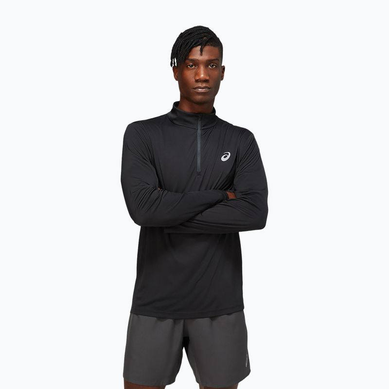 Férfi ASICS Core 1/2 Zip teljesítmény fekete hosszú ujjú futócipő