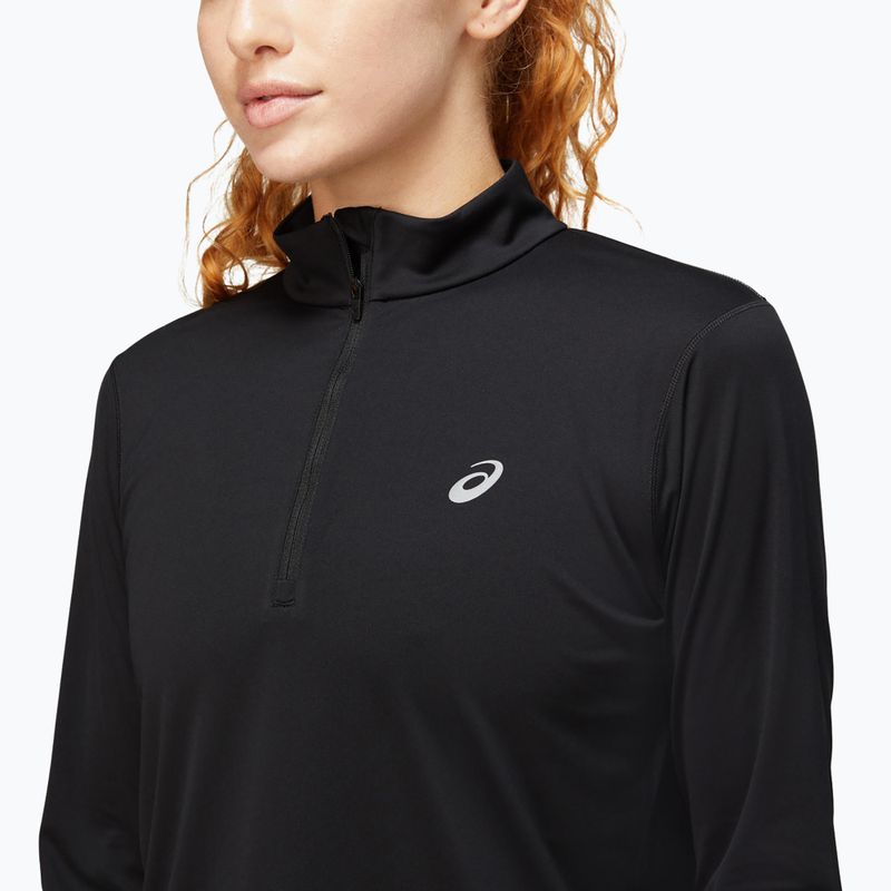 Női futó hosszú ujjú ASICS Core 1/2 Zip Top teljesítmény fekete 5