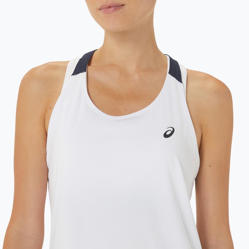 Női ASICS Court Tennis Tank ragyogó fehér/éjjeli fehér 4