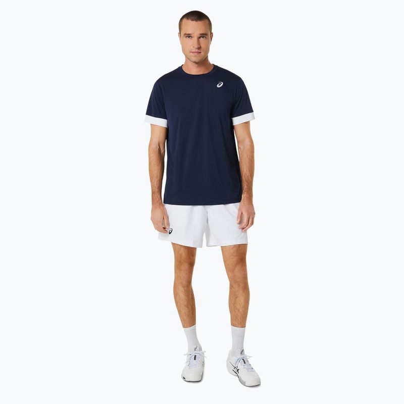 Férfi ASICS Court SS Top éjfekete/brilliáns fehér teniszpóló 2