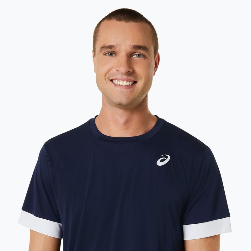 Férfi ASICS Court SS Top éjfekete/brilliáns fehér teniszpóló 4