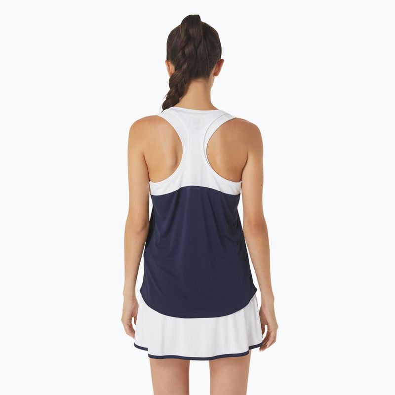 Női ASICS Court Tennis Tank éjfél/brilliáns fehér 3