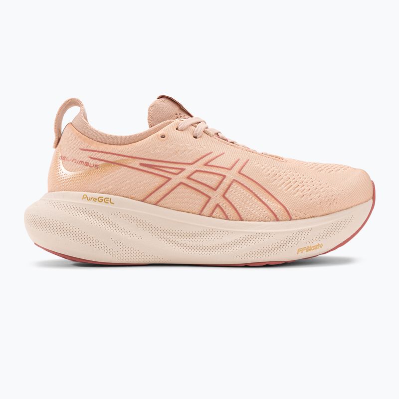ASICS Gel-Nimbus 25 női futócipő halvány sárgabarack/világos gránátvörös 2