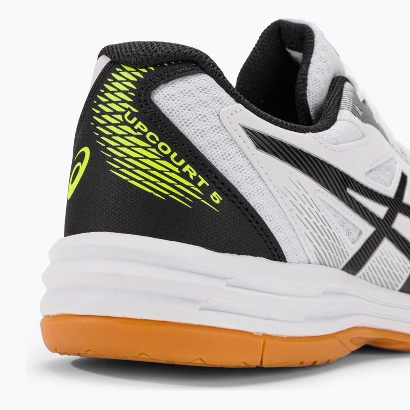 ASICS férfi squash cipő Upcourt 5 fehér / biztonsági sárga 11