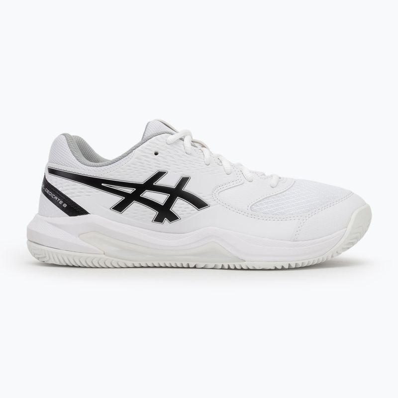 ASICS férfi teniszcipő Gel-Dedicate 8 Clay fehér/fekete 2