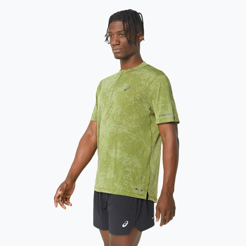 Férfi futópóló ASICS Metarun Pattern 1/2 ZIP cactus 4
