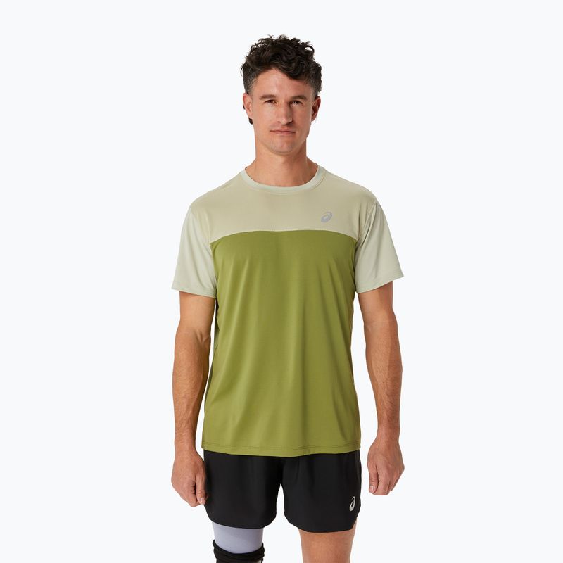 Férfi ASICS Race Top performance szárított levélzöld/kaktusz futópóló