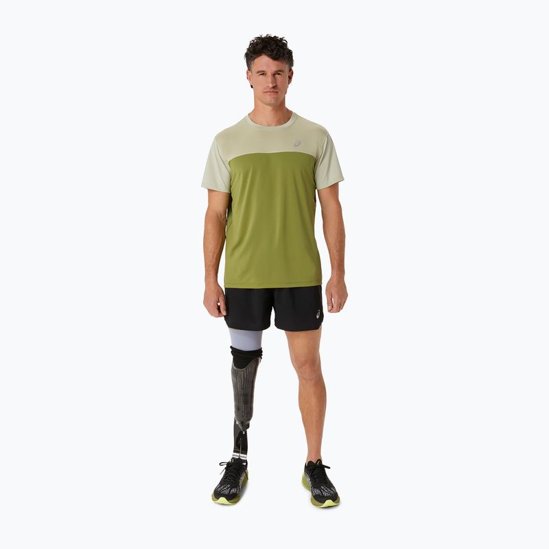 Férfi ASICS Race Top performance szárított levélzöld/kaktusz futópóló 2