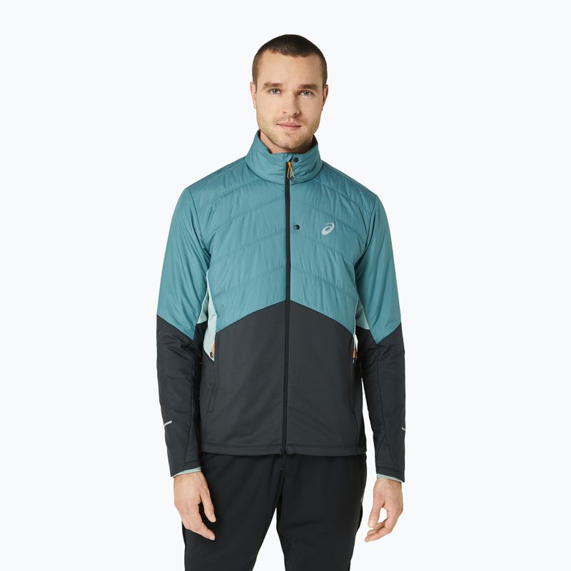 Férfi ASICS téli futó dzseki ködös teal/grafitszürke
