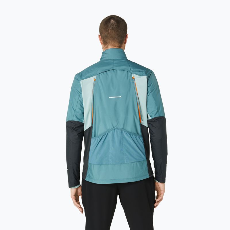 Férfi ASICS téli futó dzseki ködös teal/grafitszürke 3