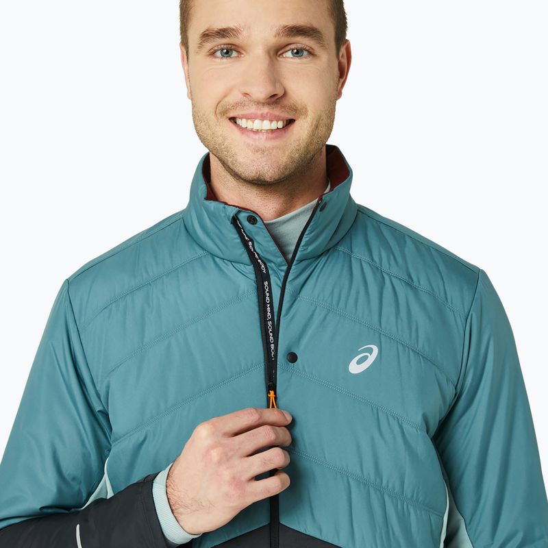 Férfi ASICS téli futó dzseki ködös teal/grafitszürke 5