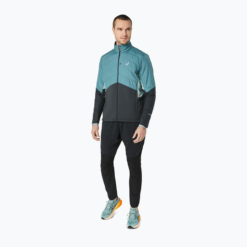 Férfi ASICS téli futó dzseki ködös teal/grafitszürke 12