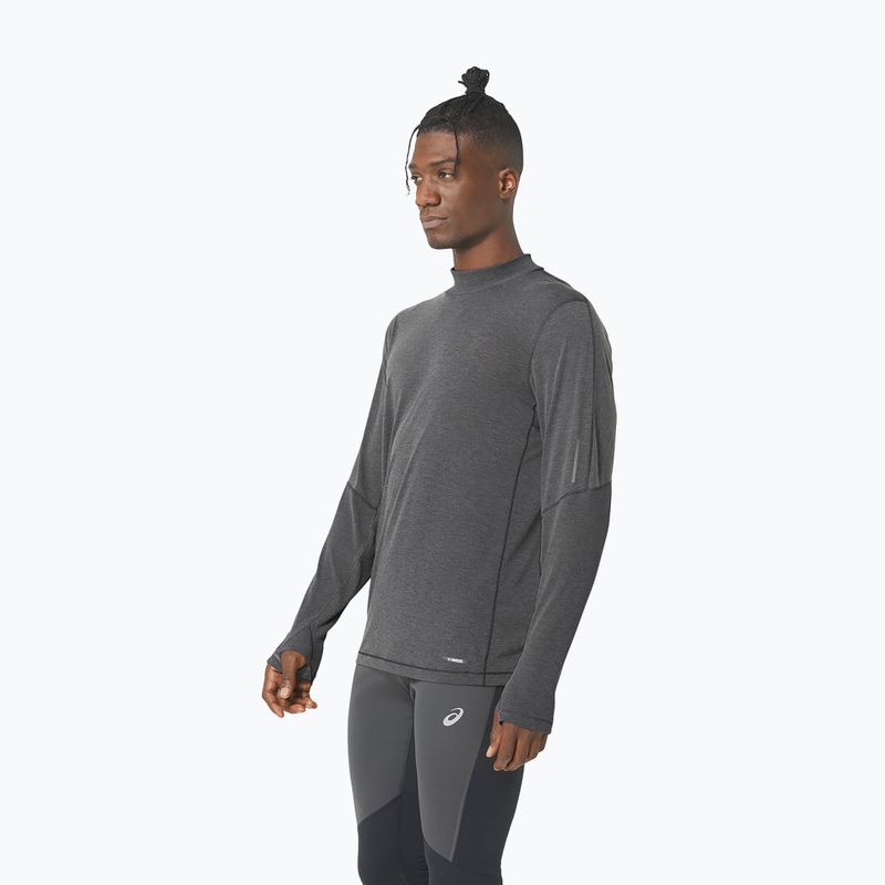 Férfi ASICS Metarun Mock Neck teljesítmény fekete hosszú ujjú futócipő 3