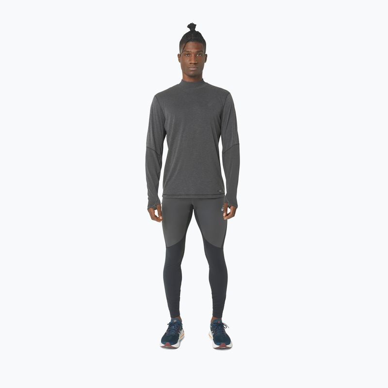 Férfi ASICS Metarun Mock Neck teljesítmény fekete hosszú ujjú futócipő 2
