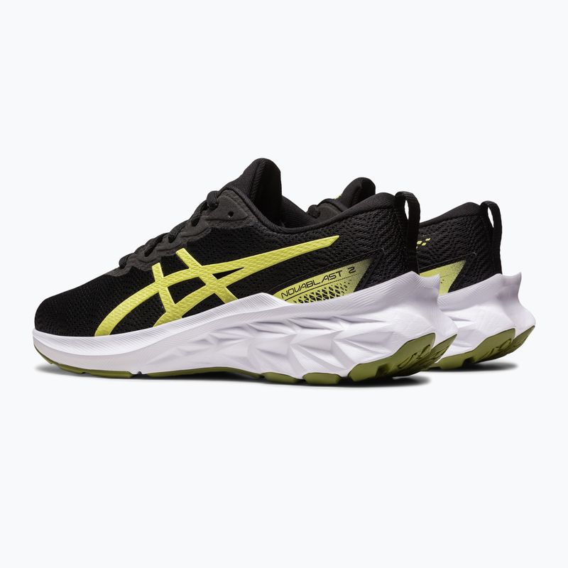 Gyerek futócipő ASICS Novablast 2 GS black/glow yellow 14
